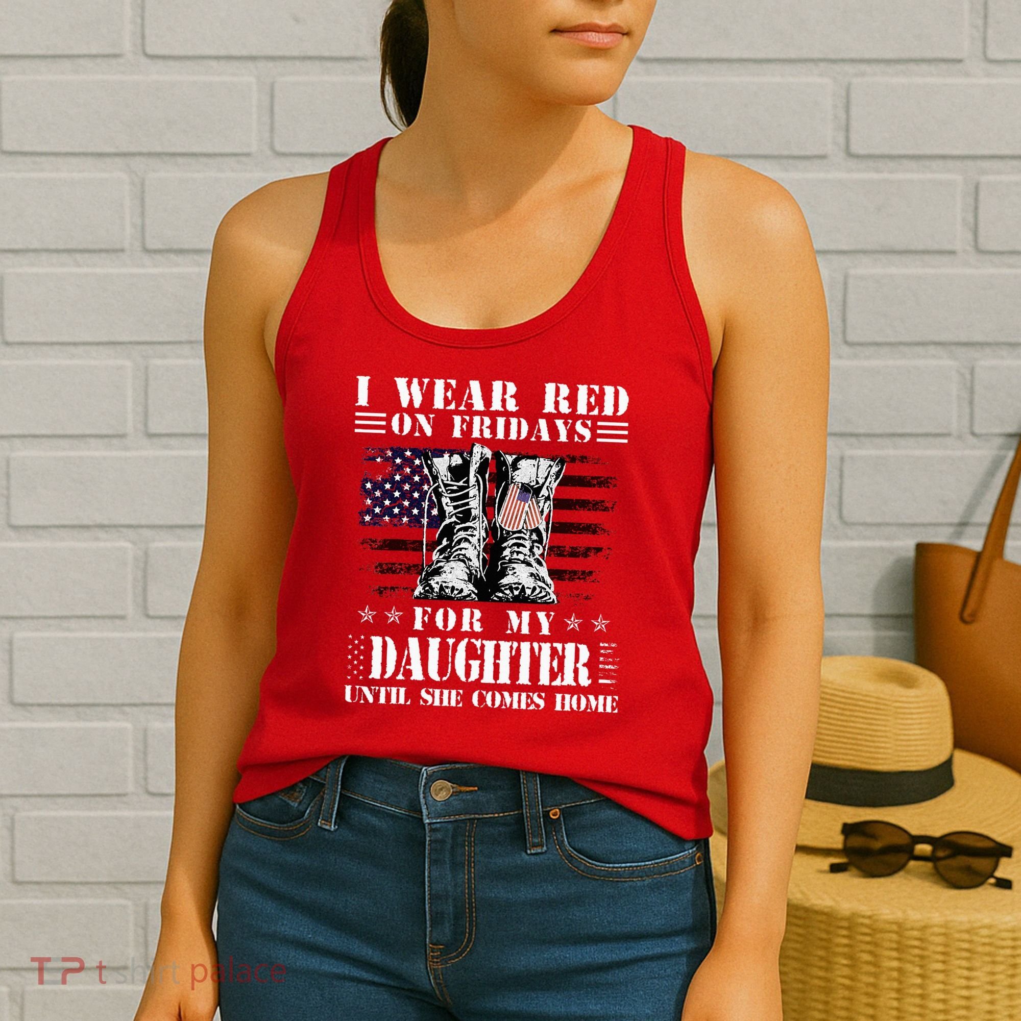 I Wear Red On Fridays For My Daughter Until She Comes Home Women's Tank Top