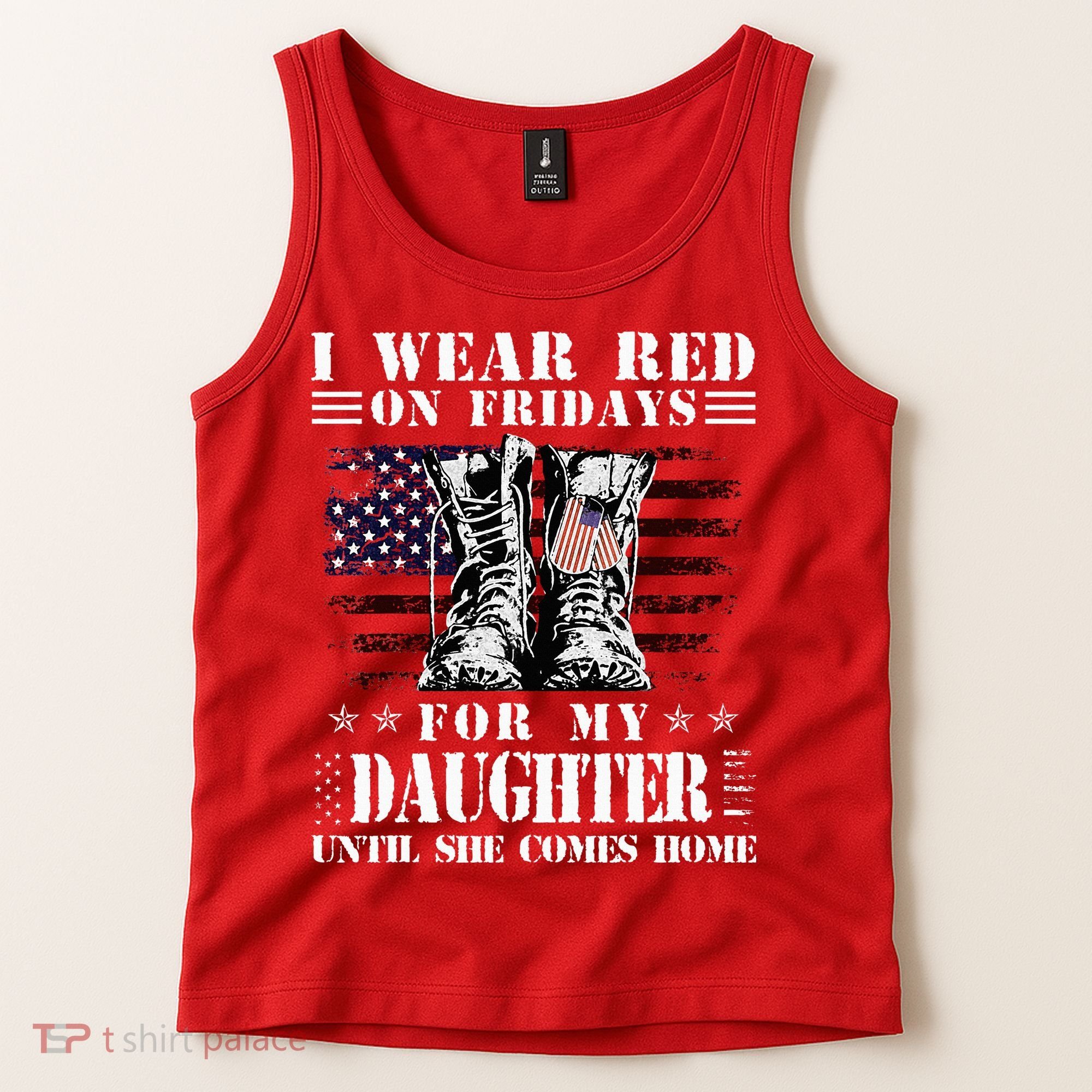 I Wear Red On Fridays For My Daughter Until She Comes Home Tank Top