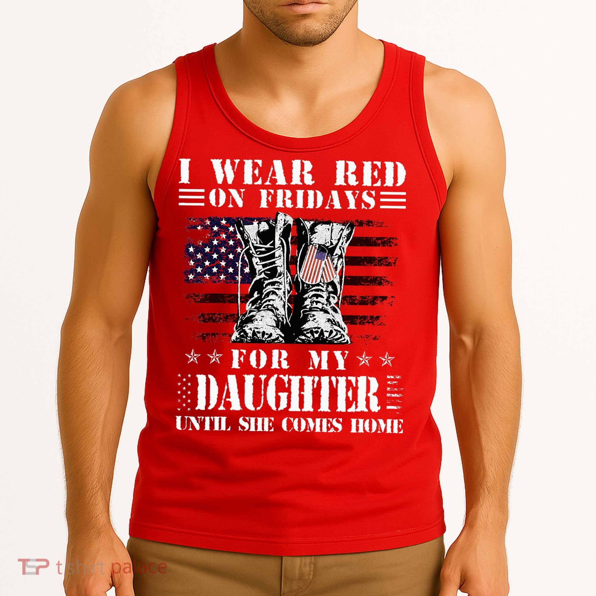 I Wear Red On Fridays For My Daughter Until She Comes Home Tank Top