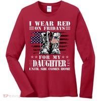 I Wear Red On Fridays For My Daughter Until She Comes Home Women's Long Sleeve Shirt thumb 0