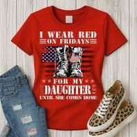 I Wear Red On Fridays For My Daughter Until She Comes Home Women's T-Shirt thumb 3