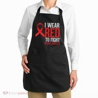 I Wear Red For Heart Disease Awareness Apron thumb 2