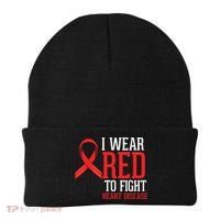 I Wear Red For Heart Disease Awareness Beanie thumb 0