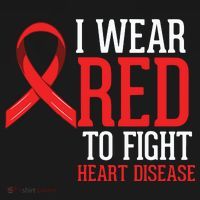 I Wear Red For Heart Disease Awareness Mousepad thumb 1