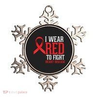 I Wear Red For Heart Disease Awareness Ornament thumb 0