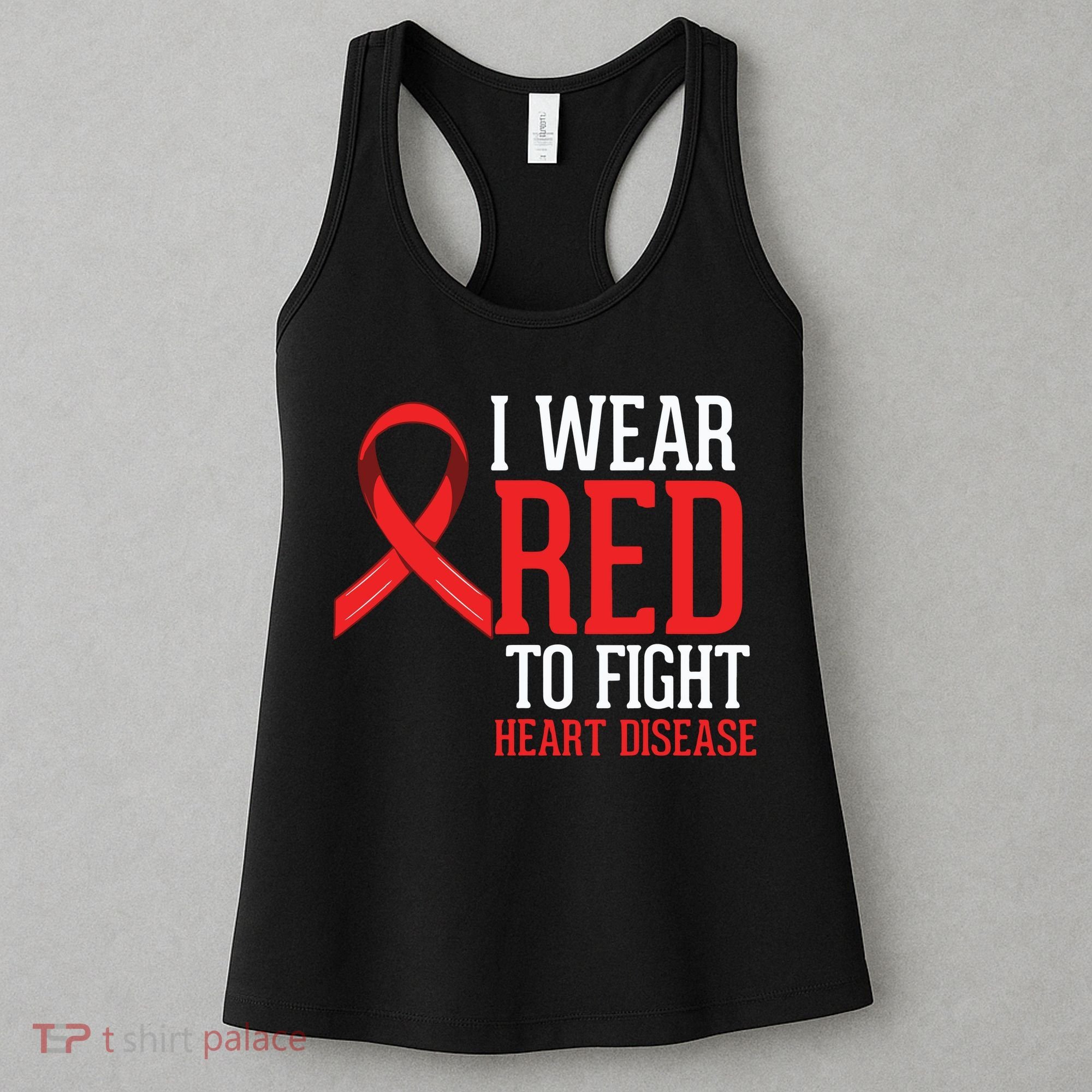 I Wear Red For Heart Disease Awareness Women's Tank Top