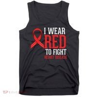 I Wear Red For Heart Disease Awareness Tank Top thumb 0