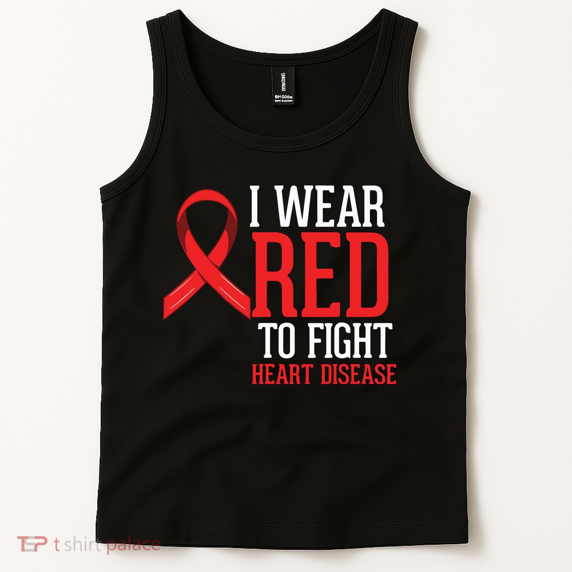I Wear Red For Heart Disease Awareness Tank Top