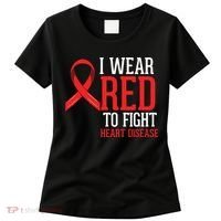 I Wear Red For Heart Disease Awareness Women's T-Shirt thumb 0