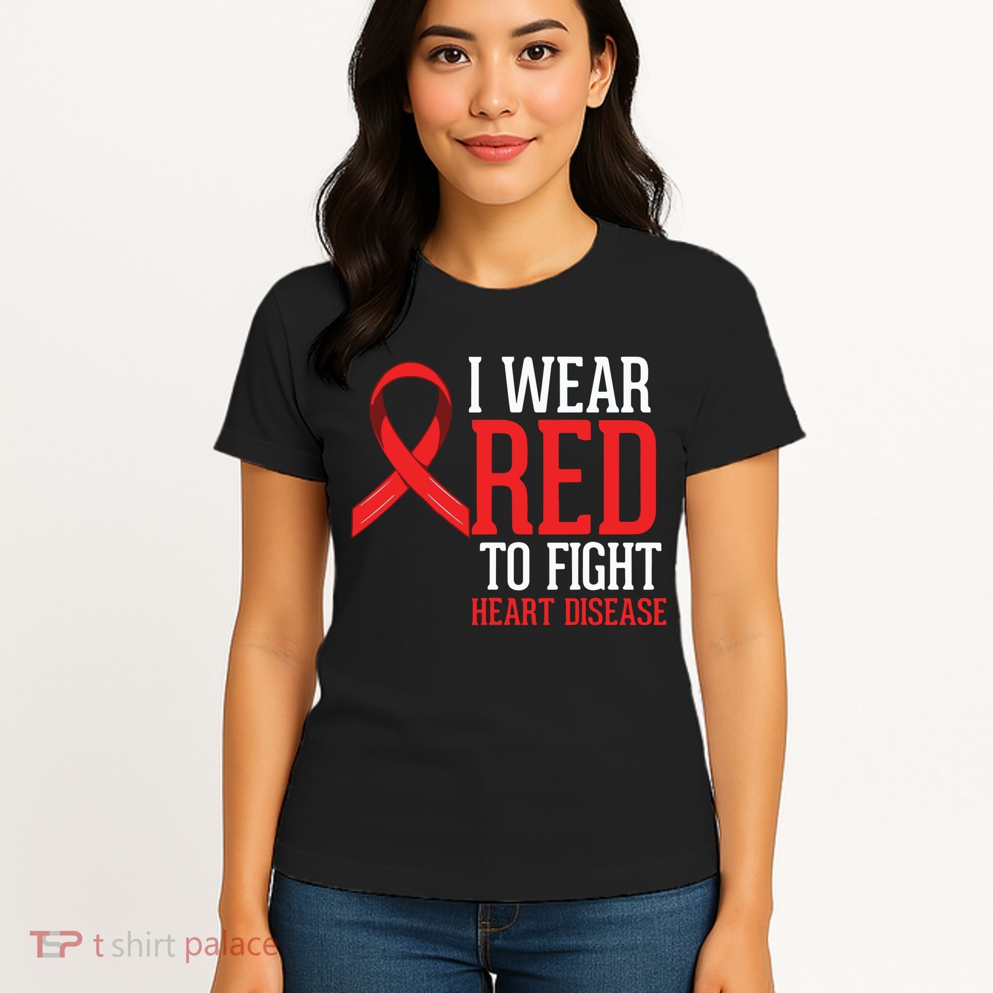 I Wear Red For Heart Disease Awareness Women's T-Shirt