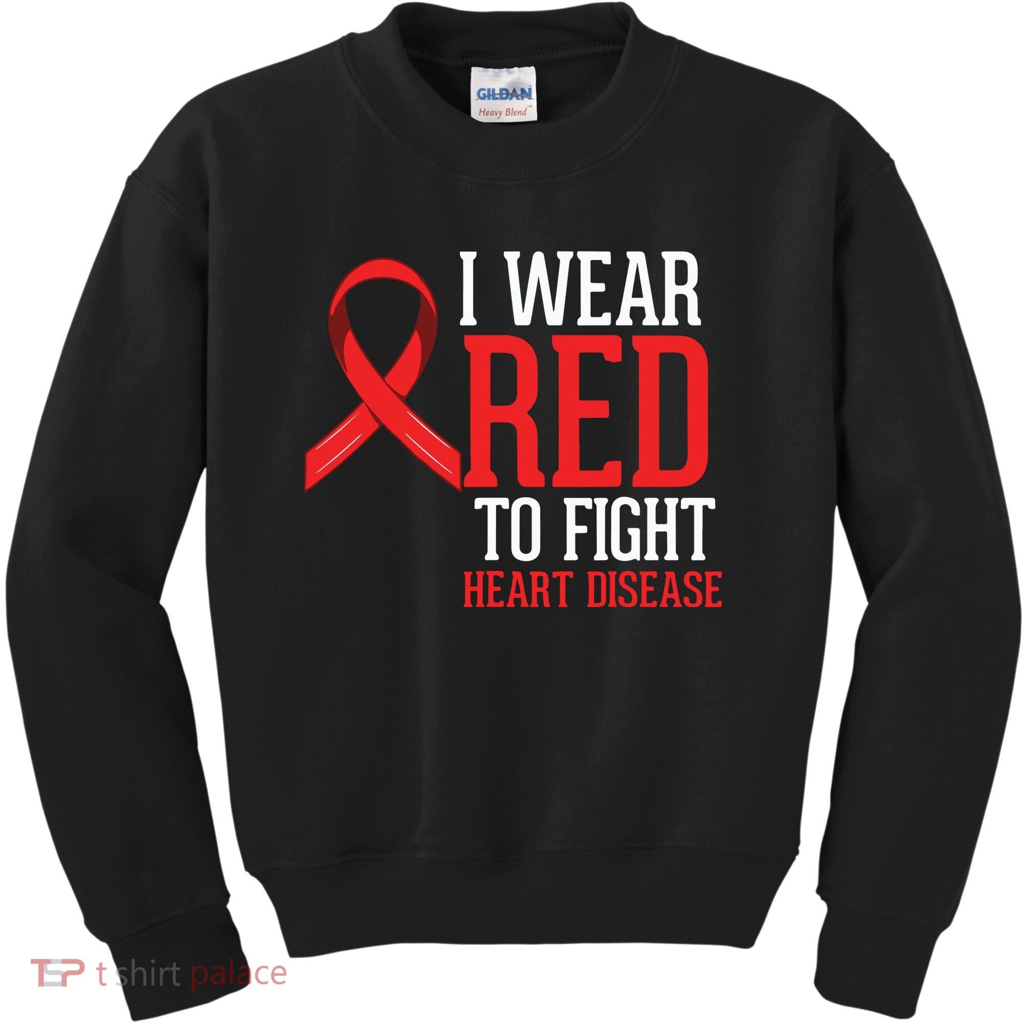I Wear Red For Heart Disease Awareness Kids Sweatshirt