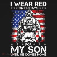 I Wear Red On Fridays For My Son Until He Comes Home Red White And Blue Apron thumb 3