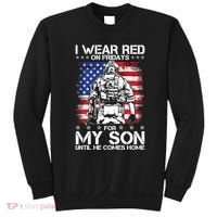 I Wear Red On Fridays For My Son Until He Comes Home Red White And Blue Sweatshirt thumb 0