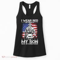 I Wear Red On Fridays For My Son Until He Comes Home Red White And Blue Women's Tank Top thumb 0