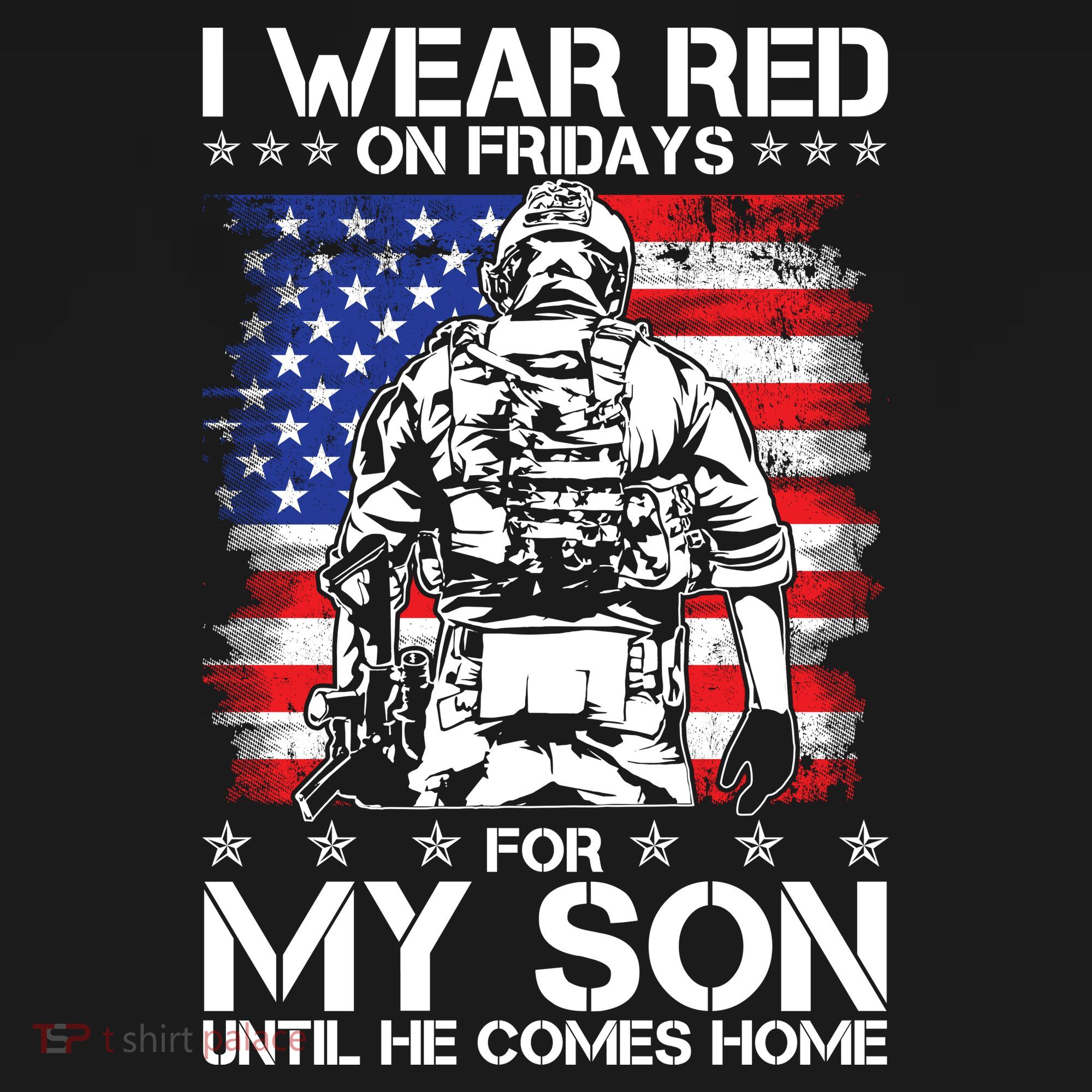 I Wear Red On Fridays For My Son Until He Comes Home Red White And Blue Women's Tank Top