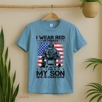 I Wear Red On Fridays For My Son Until He Comes Home Red White And Blue T-Shirt thumb 2