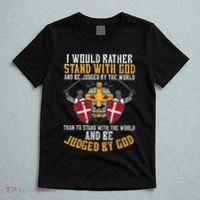 I Would Rather Stand With God Jesus Christian T-Shirt thumb 5