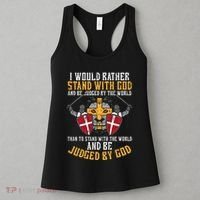 I Would Rather Stand With God Jesus Christian Women's Tank Top thumb 3