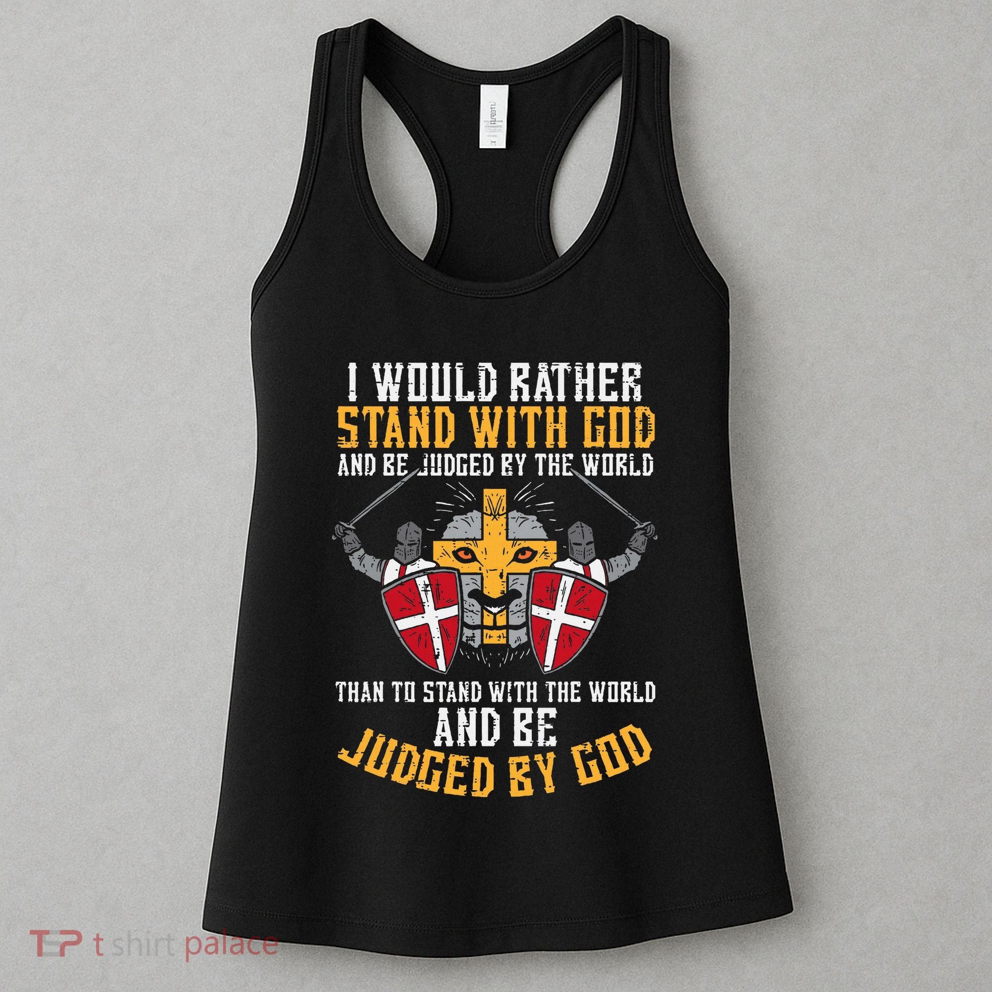I Would Rather Stand With God Jesus Christian Women's Tank Top
