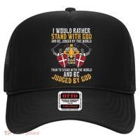 I Would Rather Stand With God Jesus Christian Hat thumb 0