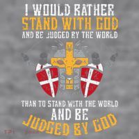 I Would Rather Stand With God Jesus Christian Women's Racerback Cropped Tank thumb 2