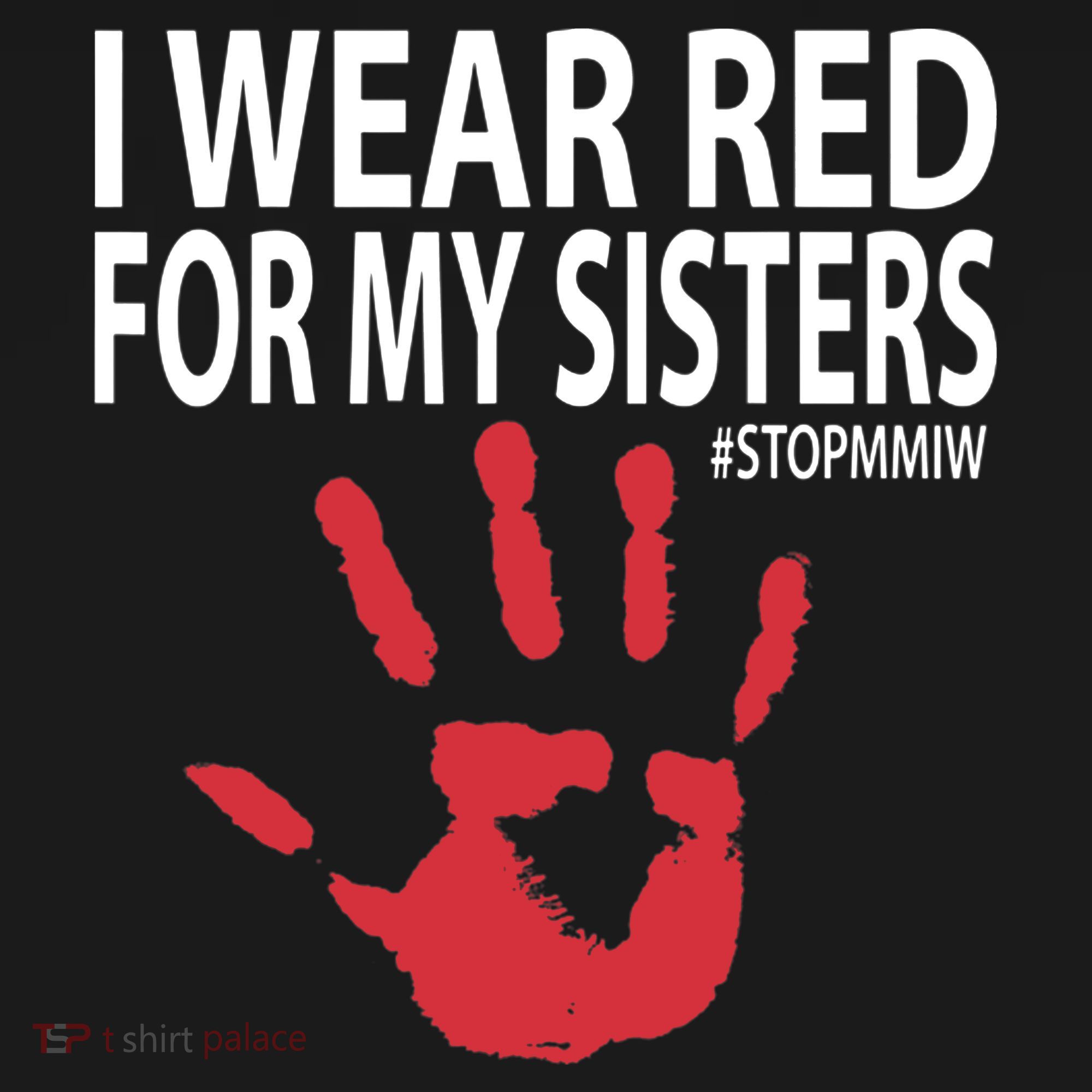 I Wear Red For My,Sister Native American Stop MMIW Red Hand Ornament