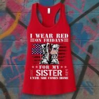 I Wear Red On Fridays For My Sister Until She Comes Home Women's Tank Top thumb 3