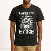 I Wear Red On Fridays For My Son Until He Comes Home Tall T-Shirt thumb 2