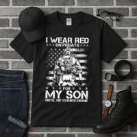 I Wear Red On Fridays For My Son Until He Comes Home Tall T-Shirt thumb 3