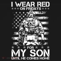 I Wear Red On Fridays For My Son Until He Comes Home Ornament thumb 1