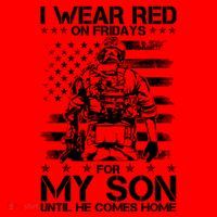 I Wear Red On Fridays For My Son Until He Comes Home Santa Hat thumb 1