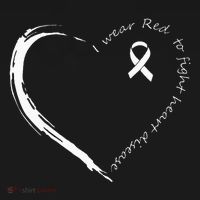I Wear Red To Fight Heart Disease Awareness Women's Hoodie thumb 2