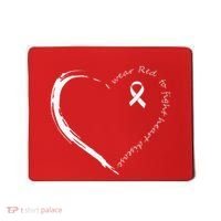 I Wear Red To Fight Heart Disease Awareness Mousepad thumb 0