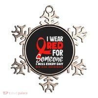 I Wear Red For Someone I Miss Every Day Hiv Aids Awareness Ornament thumb 0