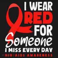 I Wear Red For Someone I Miss Every Day Hiv Aids Awareness Women's Tank Top thumb 5