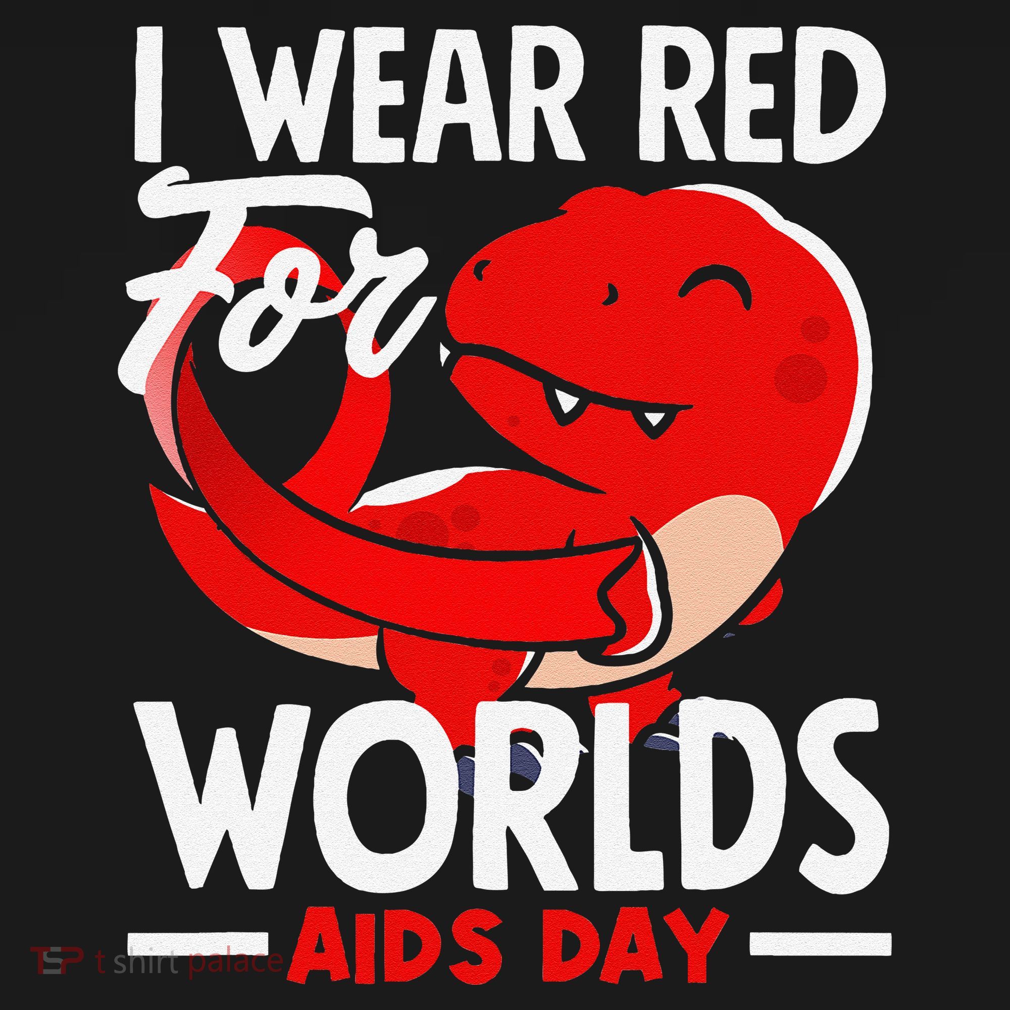 I Wear Red For Worlds Aids Day Hiv Aids Awareness Women's Tank Top