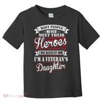 I Was Raised By My Hero Proud Veterans Daughter Toddler T-Shirt thumb 0