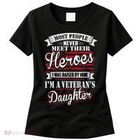 I Was Raised By My Hero Proud Veterans Daughter Women's T-Shirt thumb 0