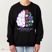 I Will Remember For You Alzheimers Awareness Brain Disorder Women's Sweatshirt thumb 0