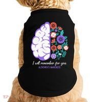I Will Remember For You Alzheimers Awareness Brain Disorder Doggie Tank thumb 0