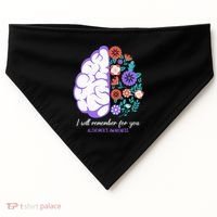 I Will Remember For You Alzheimers Awareness Brain Disorder USA-Made Doggie Bandana thumb 0