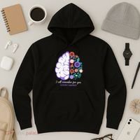 I Will Remember For You Alzheimers Awareness Brain Disorder Hoodie thumb 3