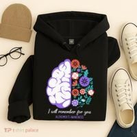 I Will Remember For You Alzheimers Awareness Brain Disorder Hoodie thumb 4