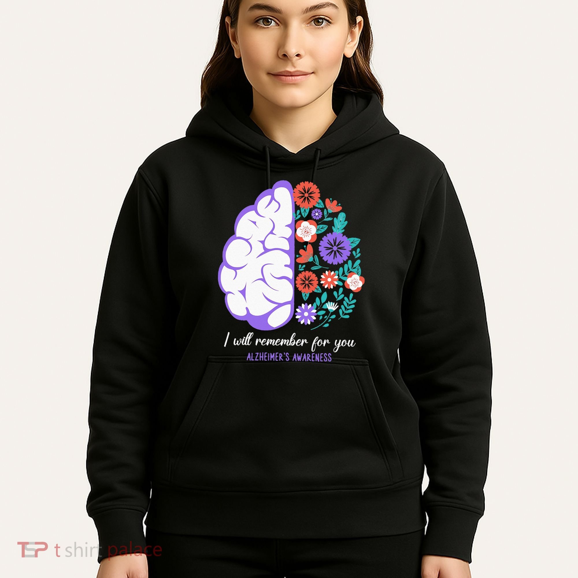 I Will Remember For You Alzheimers Awareness Brain Disorder Hoodie
