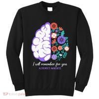 I Will Remember For You Alzheimers Awareness Brain Disorder Sweatshirt thumb 0
