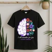 I Will Remember For You Alzheimers Awareness Brain Disorder T-Shirt thumb 2