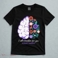 I Will Remember For You Alzheimers Awareness Brain Disorder T-Shirt thumb 5