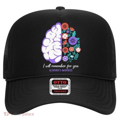 I Will Remember For You Alzheimers Awareness Brain Disorder Hat