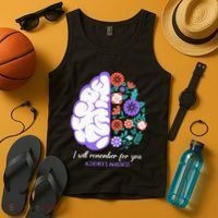 I Will Remember For You Alzheimers Awareness Brain Disorder Tank Top thumb 4