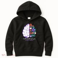I Will Remember For You Alzheimers Awareness Brain Disorder Kids Hoodie thumb 0